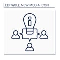 Ideas exchange line icon