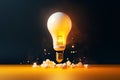 Ideas ignite like a rocket from a 3D light bulb