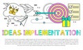 Ideas Implementation Poster Vector Illustration