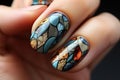 ideas for nails - snakeskin texture