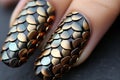 ideas for nails - snakeskin texture