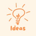 Ideas orange bulb icon