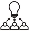 ideas provider line isolated vector icon can be easily modified and edit Royalty Free Stock Photo