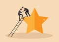 Ideas to help allies reach the top of the stars. mentor or coaching to success in work, trusted partnership or team collaboration