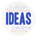 Ideas typography word cloud create with the text only. Royalty Free Stock Photo