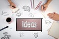 Ideas Vision Design Plan Objective Mission Concept. The meeting Royalty Free Stock Photo