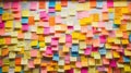 ideas wall of post it notes Royalty Free Stock Photo
