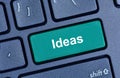 Ideas word on computer keyboard Royalty Free Stock Photo