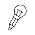 Ideation concept, icon in line design. ideation, idea, creativity, inspiration, thinking, process, innovation on white background Royalty Free Stock Photo