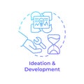 Ideation and development blue gradient concept icon Royalty Free Stock Photo