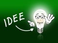 Idee Bulb Lamp Energy Light green Royalty Free Stock Photo