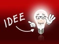 Idee Bulb Lamp Energy Light red Royalty Free Stock Photo