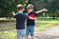 Identical twin brothers ready to embrace