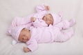 Identical twin sisters Royalty Free Stock Photo