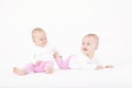 Identical twin sisters Royalty Free Stock Photo