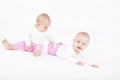 Identical twin sisters Royalty Free Stock Photo