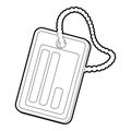 Identification army badge icon, outline style Royalty Free Stock Photo