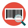 Identification barcode flat icon Royalty Free Stock Photo