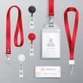 Identification Card Badge Accessories Set