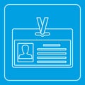 Identification card icon outline Royalty Free Stock Photo