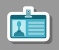 Identification card icon that symbolizes name and personal informations