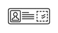 Identification card icon for user verification or access, vector design Generative AI Royalty Free Stock Photo