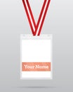 Identification Card with Lanyard for Access to Events. Security Royalty Free Stock Photo