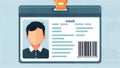 Identification Card Showing User Data and Barcode for Security Checks Royalty Free Stock Photo