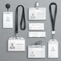 Identification Cards Badges Samples Set Royalty Free Stock Photo