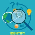 identification concept. Vector illustration decorative design Royalty Free Stock Photo