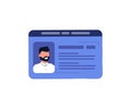 Identification document Personal info data. Man plastic ID cards, car driver licences with male photo isolated.