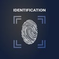 Identification Fingerprint Scanning Logo Modern Access And Security Protection System Royalty Free Stock Photo