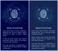 Identification Fingerprints Posters Set Vector