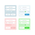 Identification UI elements kit Royalty Free Stock Photo