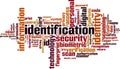 Identification word cloud Royalty Free Stock Photo