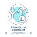 Identify the constraint soft blue concept icon Royalty Free Stock Photo