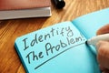 Identify the problem sign on the page Royalty Free Stock Photo