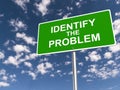 Identify the problem traffic sign Royalty Free Stock Photo