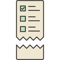 Identify tear-off checklist icon vector on white