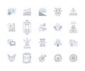 Identifying and categorizing line icons collection. Sorting, Labeling, Cataloging, Grouping, Classifying, Distinguishing Royalty Free Stock Photo