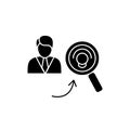 Identifying potential glyph icon Royalty Free Stock Photo