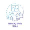 Identifying skills gaps blue gradient concept icon Royalty Free Stock Photo