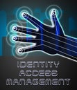 Identity Access Management Fingerprint Entry 2d Illustration