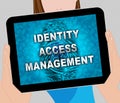 Identity Access Management Fingerprint Entry 2d Illustration