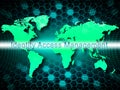 Identity Access Management Fingerprint Entry 2d Illustration