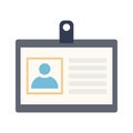 Identity card Color Vector Icon which can easily modify or edit Royalty Free Stock Photo