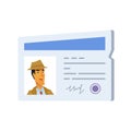 Identity card - modern flat design single isolated object Royalty Free Stock Photo