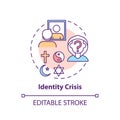 Identity crisis concept icon