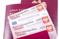 Identity documents, Polish and Ukrainian passports. Documents needed to cross the state border