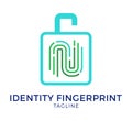 Identity fingerprint vector logo template design